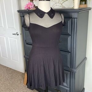 Killstar Mesh skater dress Moon collar